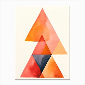 Watercolor Painting Triangles Canvas Print