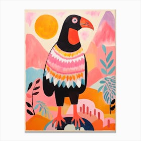 Pink Scandi California Condor 2 Canvas Print