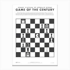 Bobby Fisher Game Of The Century Canvas Print