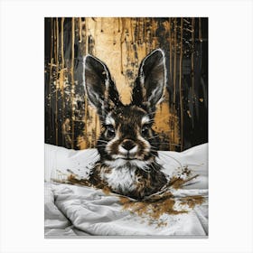 Bunny In Bed Canvas Print