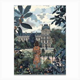 In The Garden Tuileries Garden France 3 Canvas Print