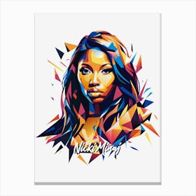 Nicki Minaj 01 Portrait Music Icon Style WPAP Pop Art Canvas Print