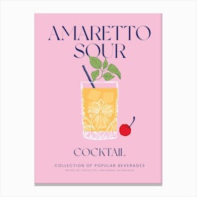 Amaretto Sour Cocktail Canvas Print