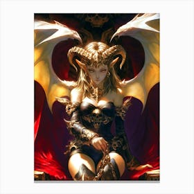 Fallen Demon Elf Girl 1 Canvas Print