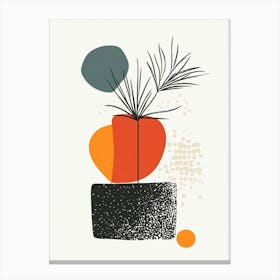 Abstract Plant Print Canvas Print