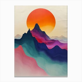 Abstract Mountain Painting 1 Canvas Print