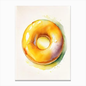 Mango Glazed Donut Cute Neon 2 Canvas Print