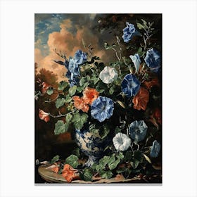 Baroque Floral Still Life Morning Glory 6 Canvas Print