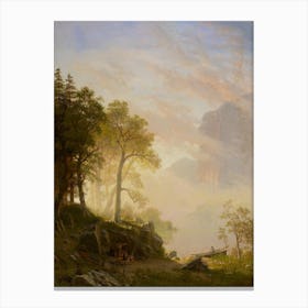 Among The Sierra Nevada, California, Albert Bierstadt Canvas Print