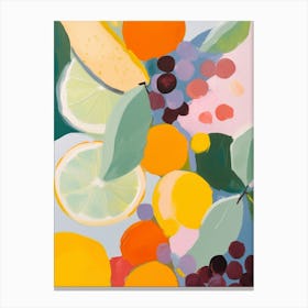 Veggie Obst Malerei, Farbenfrohes Obst Canvas Print