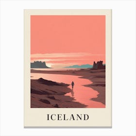 Vintage Travel Poster Iceland 5 Canvas Print