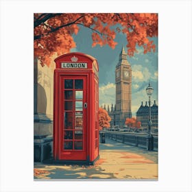 Vintage London Travel Poster Canvas Print