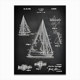 Sailing Boat Patent Print C N Edge Sailboat Patent Boat Art Sailing Ship Decor Sail Boat Print Sail Boat Art Patent Print Vb2091 Canvas Print