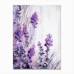 Watercolor Flowers On A White Background Canvas Print