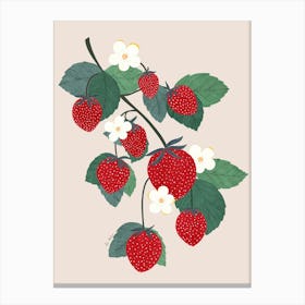 Strawberry Branch Canvas Print