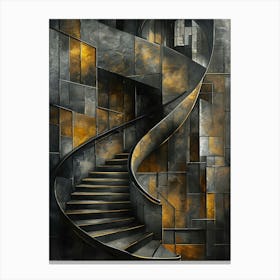 Abstract Ascending Spiral In Geometric Ascent Leinwandbilder