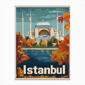 Aihrgdesign A Vintage Travel Poster Of Istanbul Featuring The 27fd0240 6ba9 499c B002 E387d04d0166 2 Canvas Print