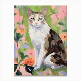 A Turkish Van Cat Painting, Impressionist Painting 5 Canvas Print