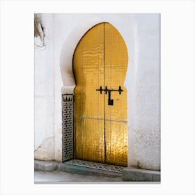 Golden Door in Fes, Morocco | Colorful travel photography Canvas Print