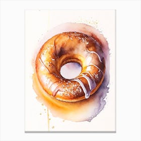 Churro Donut Cute Neon 1 Canvas Print