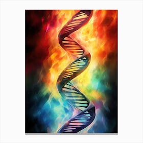 Dna Art Abstract Painting 4 Canvas Print