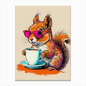 Squirrel In Sunglasses Canvas Print Canvas Print