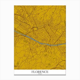 Florence Yellow Blue Canvas Print