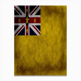 Niue Flag Texture Canvas Print