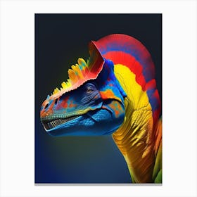 Pachycephalosaurus Primary Colours Dinosaur Canvas Print