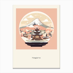 Nagano Japan Snowglobe Poster Canvas Print
