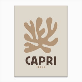 Capri Italy Neutral Print Canvas Print