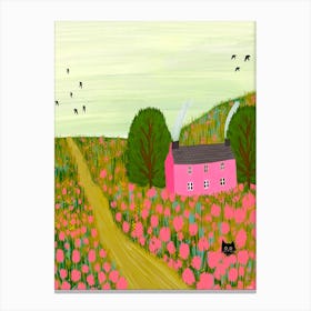 Pink House Canvas Print