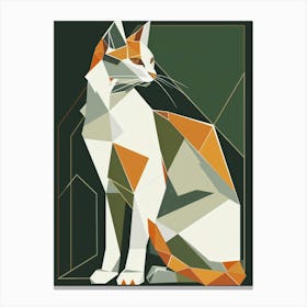 Geometric Cat Canvas Print