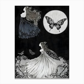 Fairy In Black And White Canvas Print