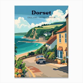 Dorset England Town Travel Art Canvas Print