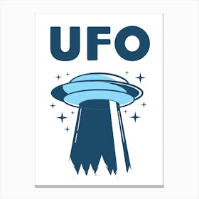 Cartoon UFO Canvas Print