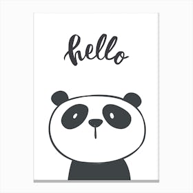 Hello Panda Canvas Print