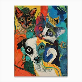 Cats And Kittens Canvas Print