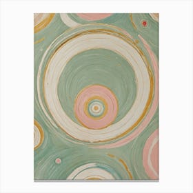 Pastel Circle Swirls Canvas Print