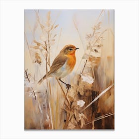 Bird Painting European Robin 4 Canvas Print