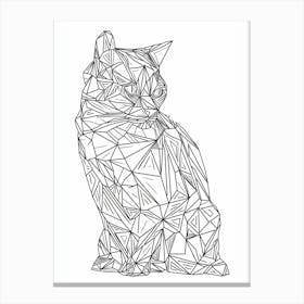 Polygonal Cat Canvas Print