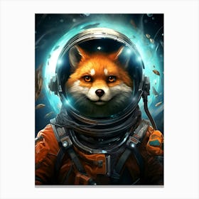 Fox In Space 3 Canvas Print