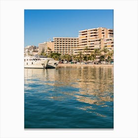 Yacht On The Beach Palma Mallorca Canvas Print