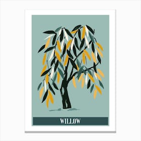 Willow Tree Flat Illustration 7 Poster Canvas Print