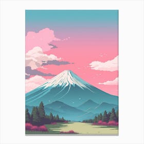 Mount Fuji Japan Travel Illustration 3 Canvas Print