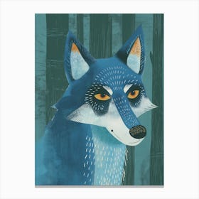 Portrait Of A Thoughtful Wolf Canvas Print