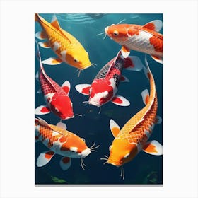 Koi Fish Painting (14) Canvas Print