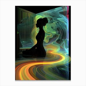 Psychedelic , calming, meditation , artwork print, "Feelings Of Nothingness" Canvas Print