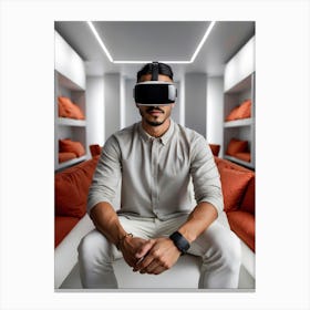 Man In Vr Headset 2 Canvas Print