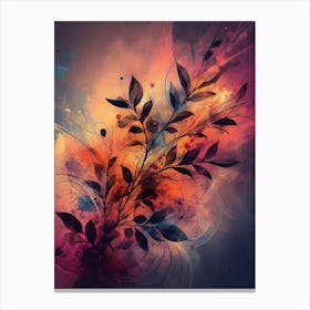 Abstract Leaves Painting 2 Canvas Print